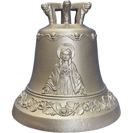 Glocke Herzmaria mit Engelchen - 21 cm Ø - Ton c/4