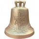 Glocke P mit Alpha und Omega & Olivenzweige - 21,7 cm Ø - Ton h/3