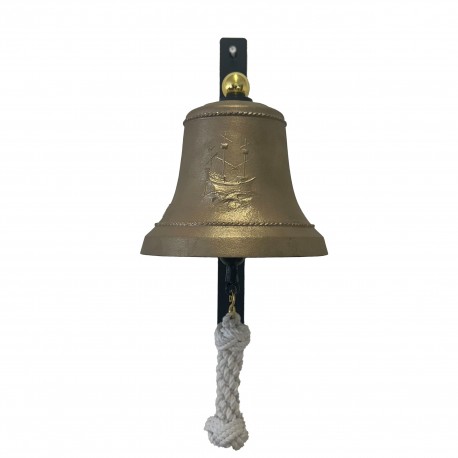 Schiffsglocke 16 cm Ø mit Wandgestell - Ton e4