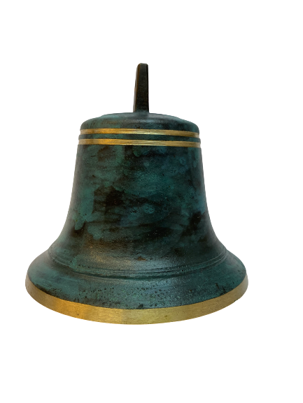 Tiroler Glocke Ø 14 cm antikgrün mit Zapfen