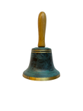 Tiroler Glocke Ø 12 cm mit Handgriff, antikgrün patiniert