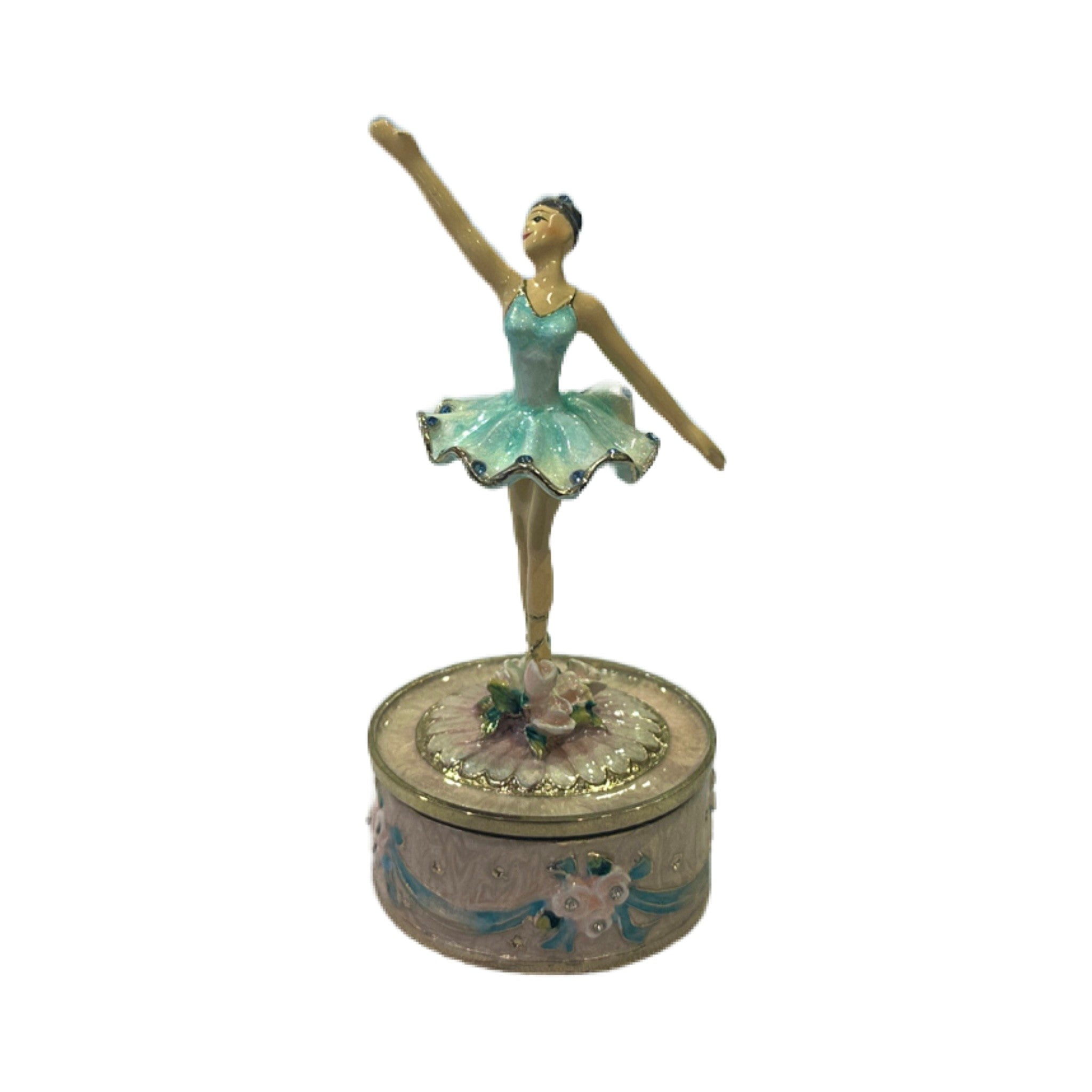 Musik-Spieluhr Ballerina blau „Blumenwalzer“