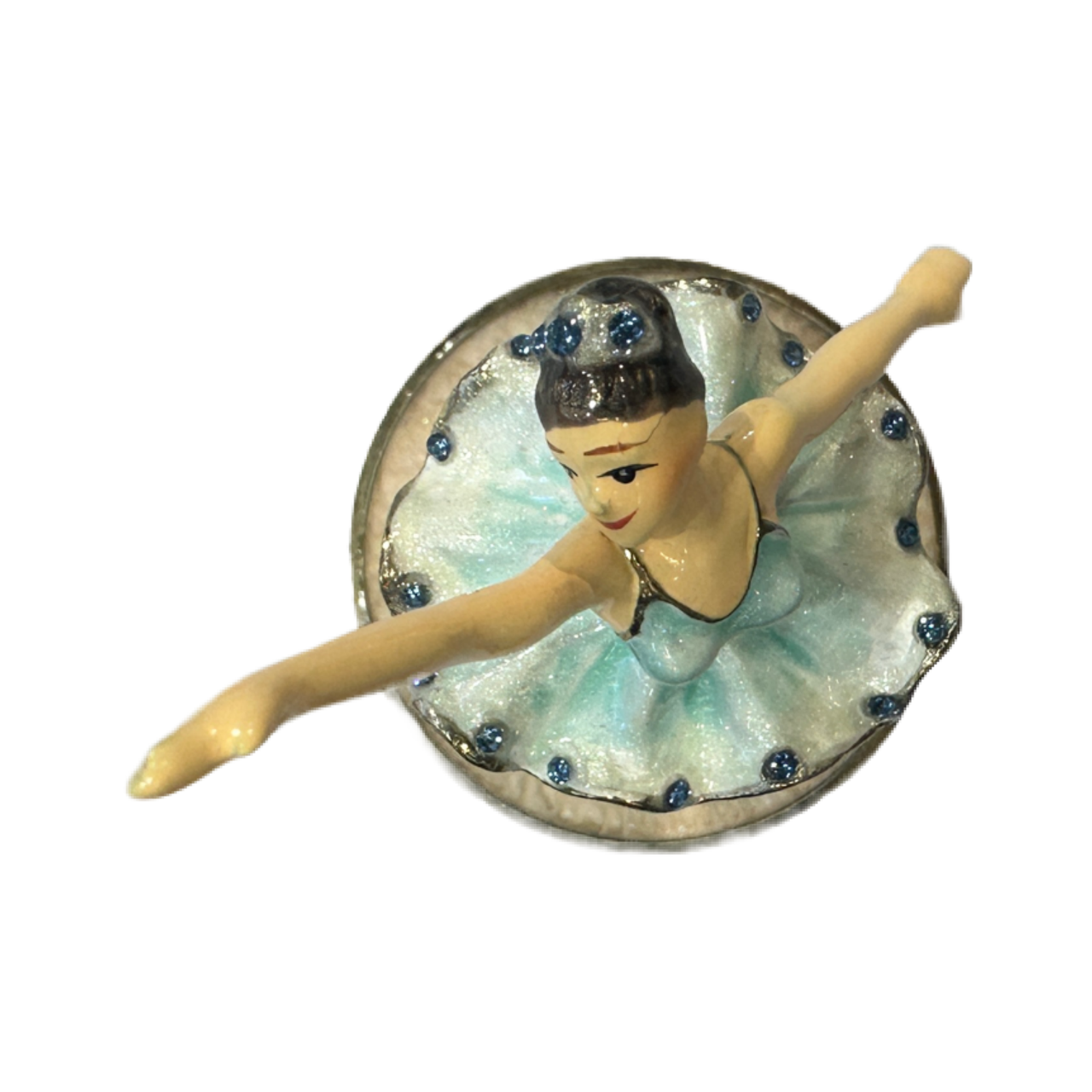 Musik-Spieluhr Ballerina blau „Blumenwalzer“
