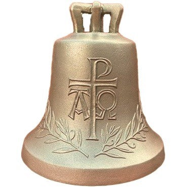 P mit Alpha und Omega & Olivenzweige - 21,7 cm Ø - Ton h/3