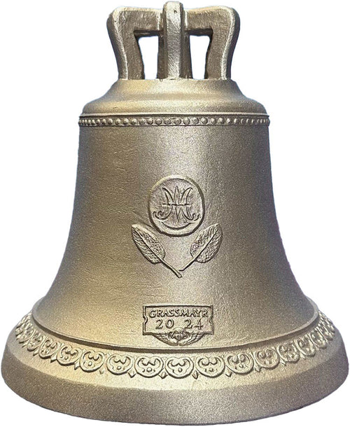 (ARCHIV) Glocke Festliches Gehänge mit Blüten