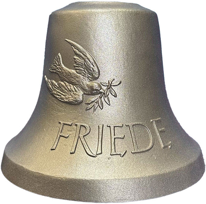 (ARCHIV) Glocke "FRIEDE" mit Friedenstaube